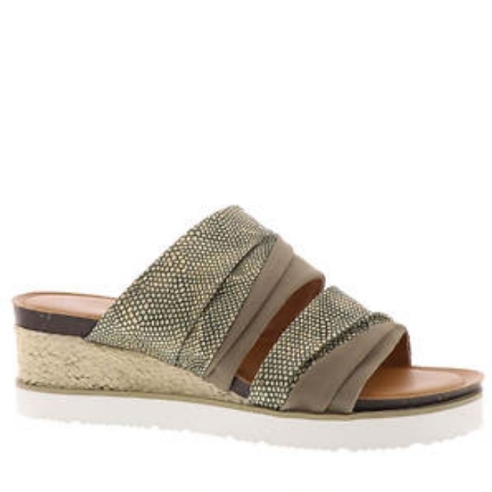 Womens Corkys Believe Taupe Wedge Sandals Shoes Size 9